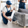 Stretch Film 15 Inch X 1000 Feet Shrink Wrap for Pallet Wrap, Industrial Strength Stretch Wrap with Handles, Moving Wrapping Plastic Roll 2 Pack