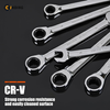 Ratcheting Spanners Wrench Set 6 mm - 24 mm Metric Wrench Set 18pc, 72 Teeth Combination Wrenches Set Chrome Vanadium Steel with a Roll Up Storage Bag
