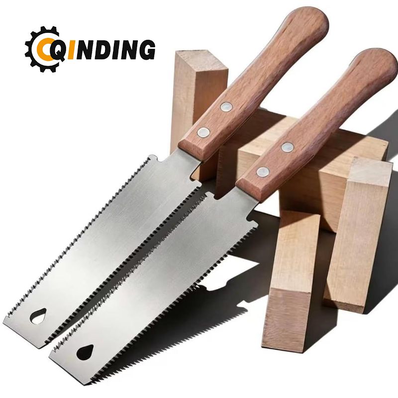 Hand Saw 2 Pack 6 Inch Double-Edged Pull Saw– Sharp Teeth & Comfort Wood Handle for Precision Woodworking Tools
