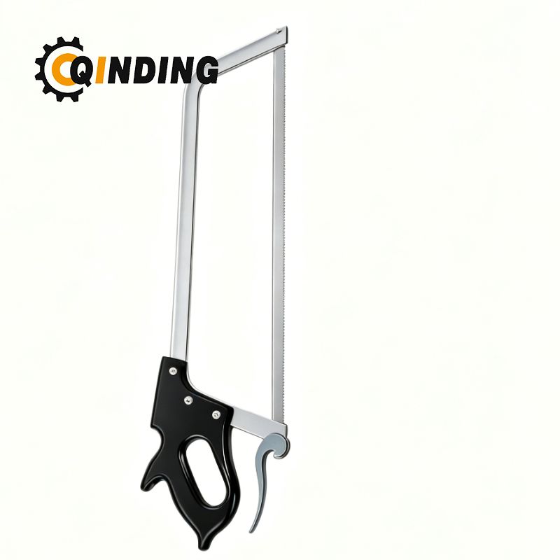 Heavy-Duty Manual Butcher Bone Saw, 304 Food Grade Stainless Steel Blade with Quick-Tension Lock
