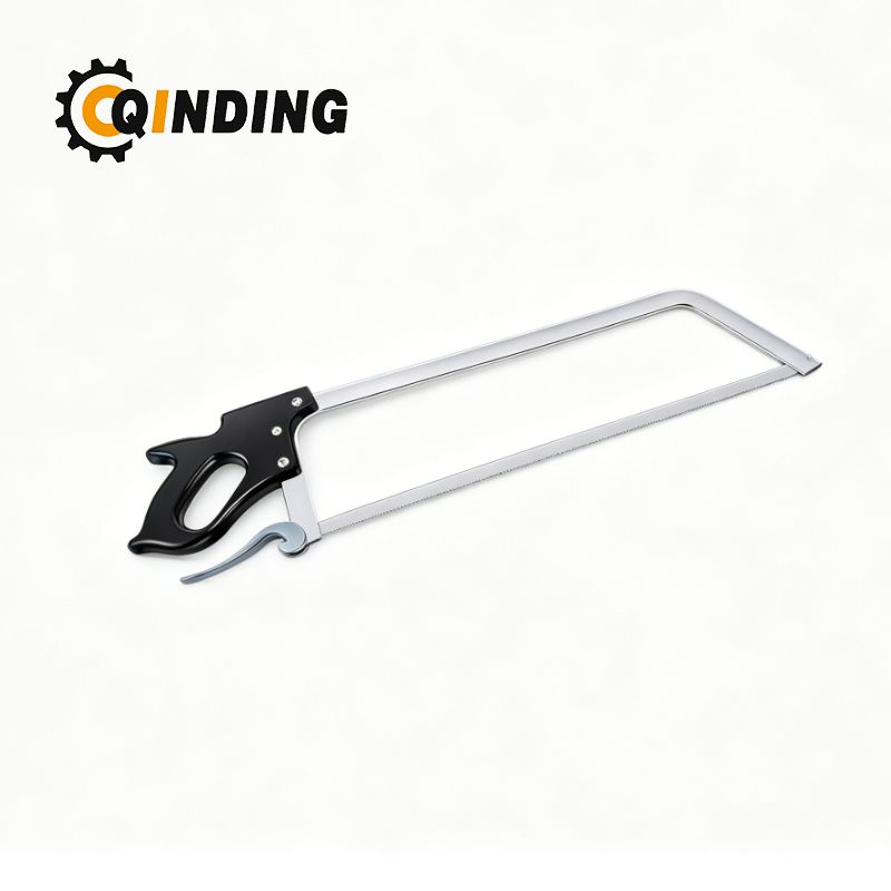 Heavy-Duty Manual Butcher Bone Saw, 304 Food Grade Stainless Steel Blade with Quick-Tension Lock