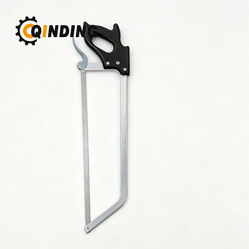 Heavy-Duty Manual Butcher Bone Saw, 304 Food Grade Stainless Steel Blade with Quick-Tension Lock
