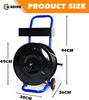 Strapping Dispenser for 8" x 8" Poly and Steel Strapping Heavy Duty Strapping Cart with Spacious Tray for Strapping Tool Seals and Gloves