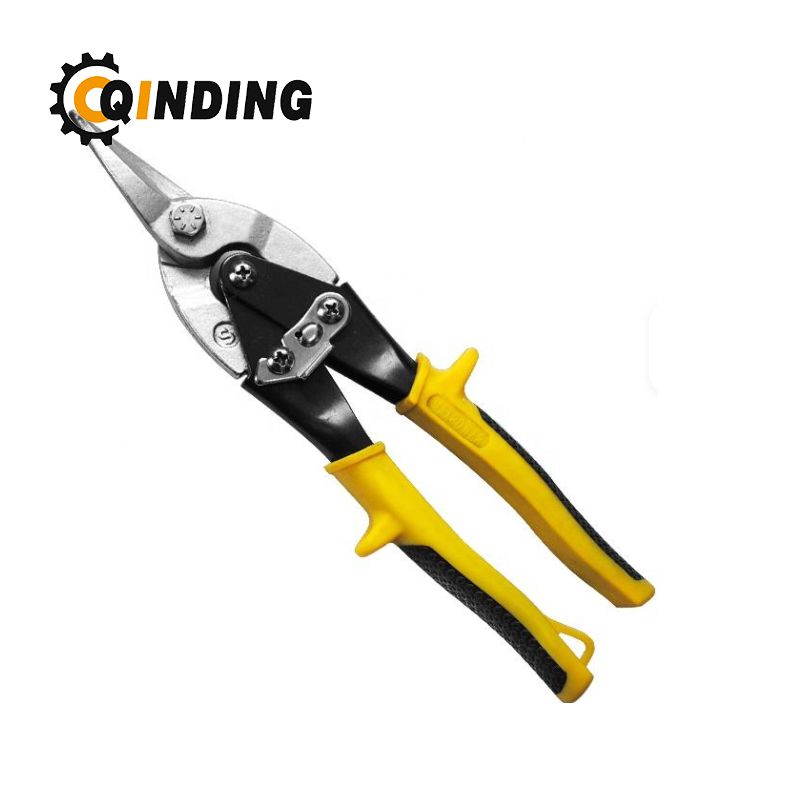 Inch Tin Snips, Heavy Duty Chrome Vanadium Steel Metal Cutter Shears for Cutting Sheet Metal, CR-V Straight Cut