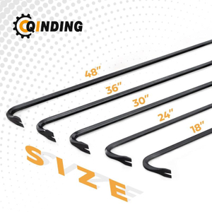 18-inch Heavy Pry Bar Forged Carbon Steel Pry Bar with Inclined Chisel Head Suitable for Pryingliftingremoving Nails